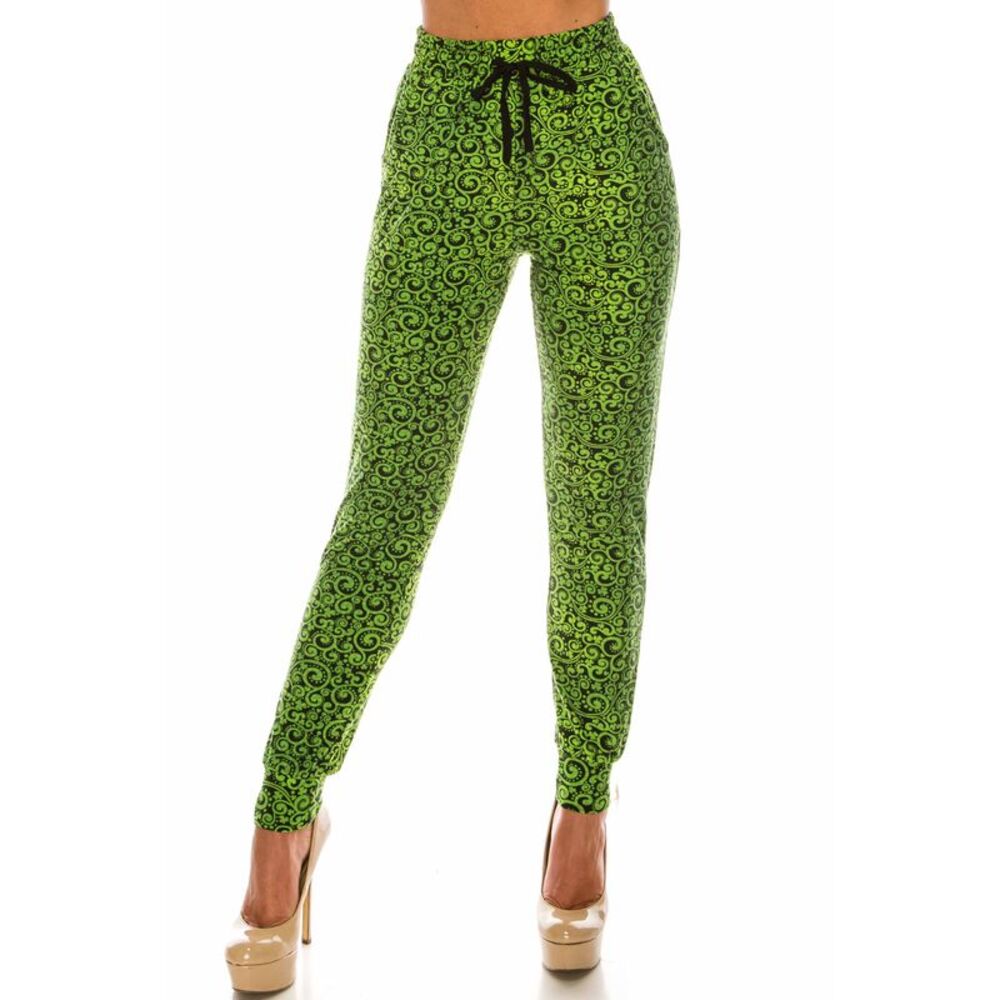 World of Leggings Buttery Smooth Green Irish Vine Joggers - LIMITED EDITION